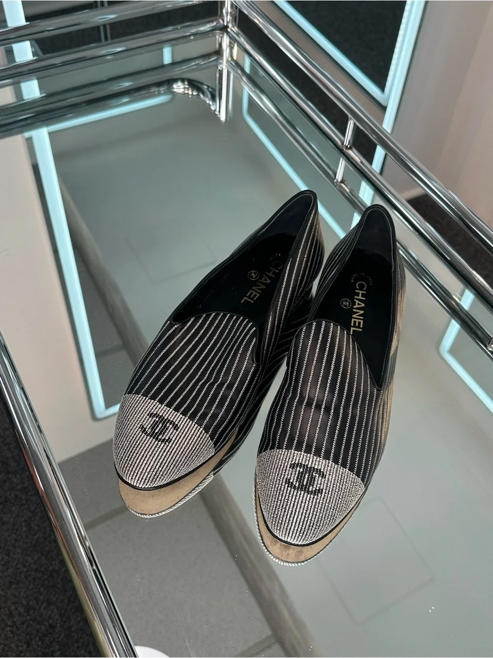Chanel Pinstripe Loafer